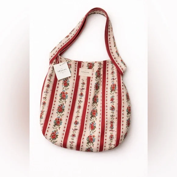 NWT Sézane Margaret Print Tote Bag - Picture 2 of 4